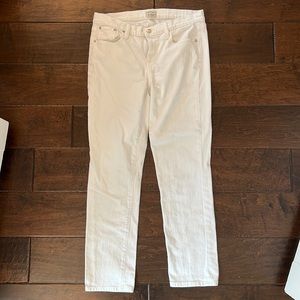 J Crew Slim Broken In Boyfriend White Jeans